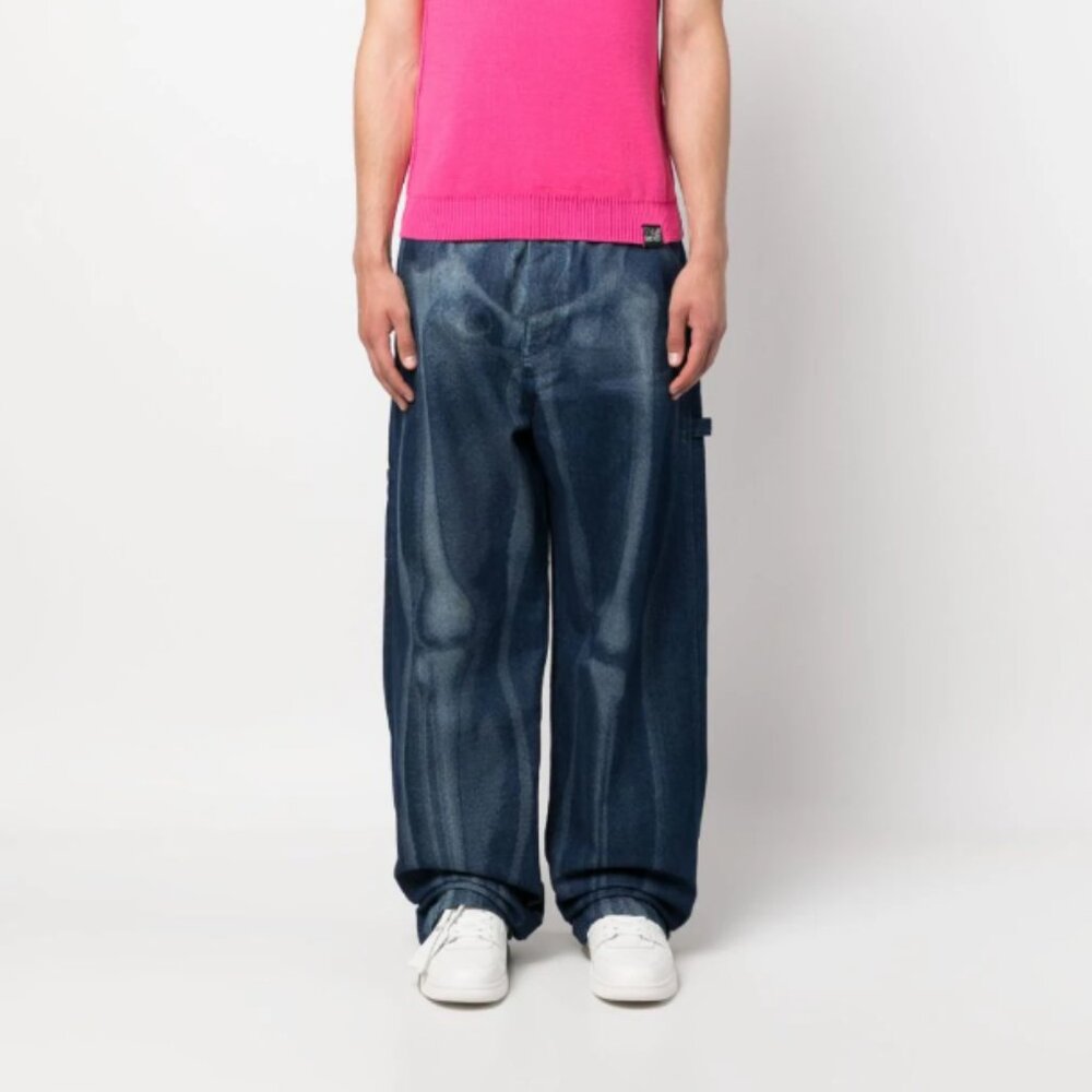 BNWT AW23 OFF-WHITE BODY SCAN DENIM JEANS 34